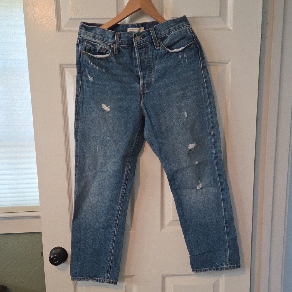 Levi's Blue Wedgie Straight Jeans - SELVEDGE